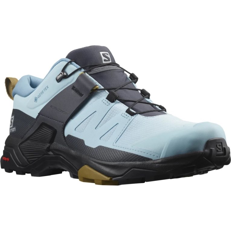 Tênis De Caminhada Salomon X Ultra 4 GTX Feminino Luz Azuis Pretas | PT A03829